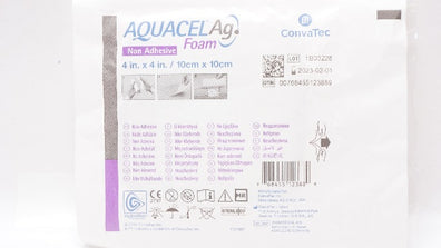 ConvaTec Aquacel Ag Foam Non Adhesive Dressing 4inch x 4inch (x)